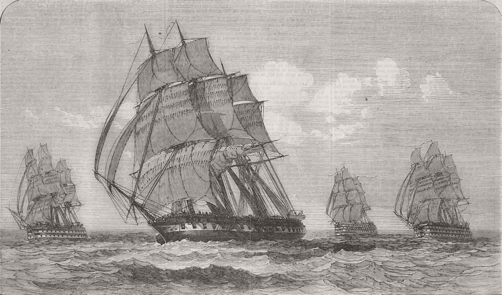 TURKEY. Royal Navy Sailing match, sea of Marmara 1856 old antique print